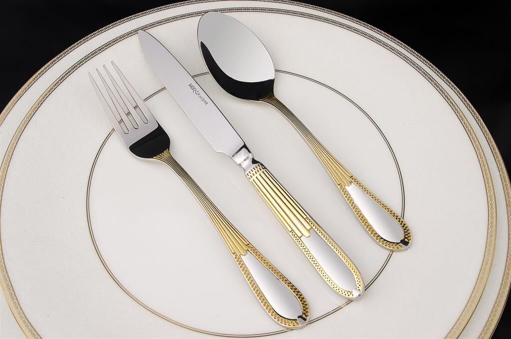 Mikasa Moor Victoria Gold Mirror 90 Parça Çatal Kaşık Bıçak Seti