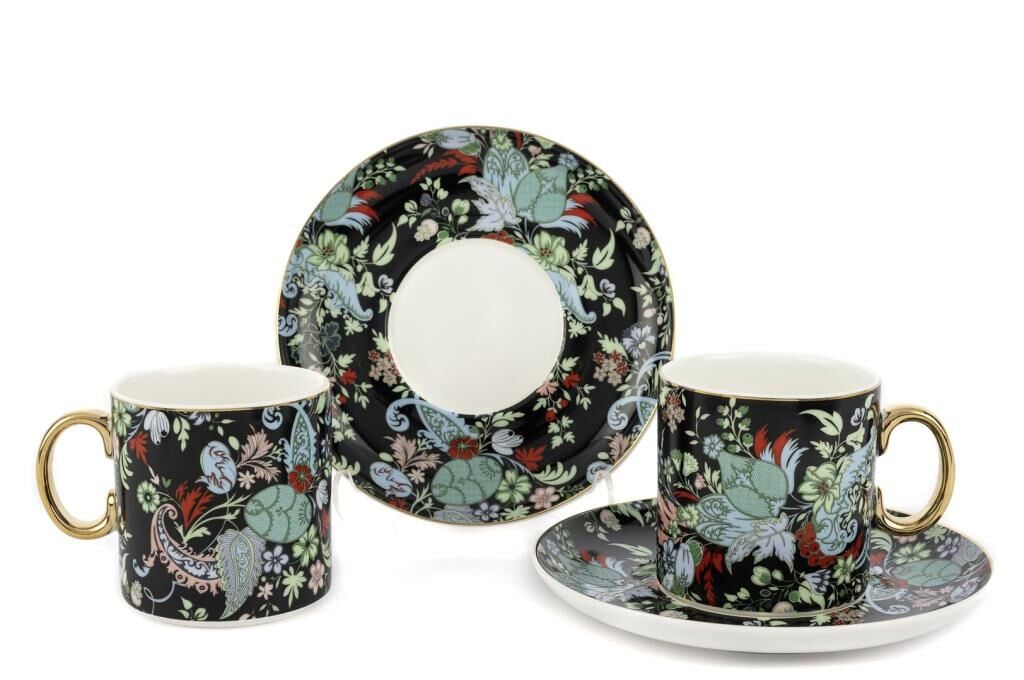 Mikasa Moor Garden Siyah 2li Çay Fincanı Seti 180cc