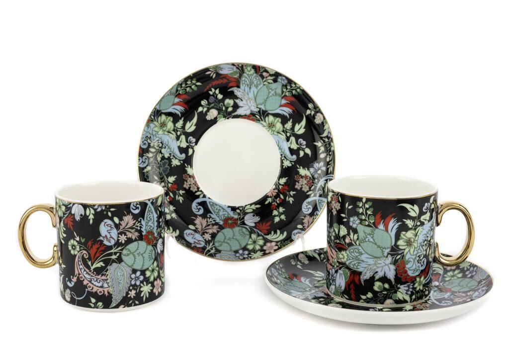 Mikasa Moor Garden Siyah 2li Çay Fincanı Seti 180cc