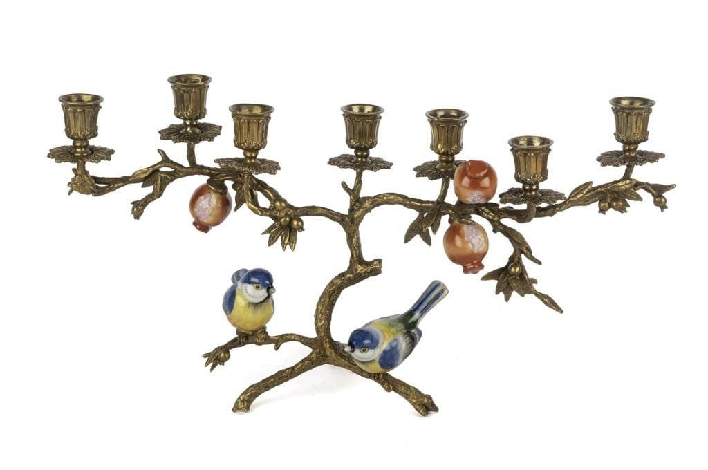 Mikasa Moor Bronz Kuş Nar Şamdan 48x24cm