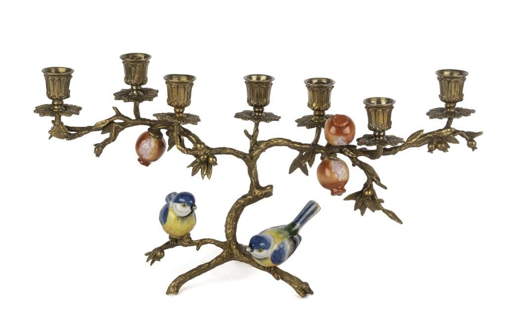 Mikasa Moor Bronz Kuş Nar Şamdan 48x24cm