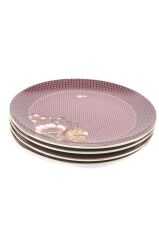 Mikasa Moor Magenta 4Lü Pasta Tabağı 20Cm