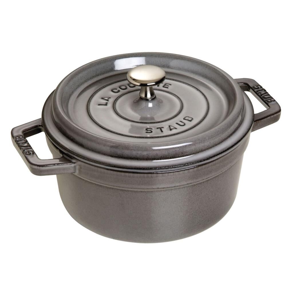 Staub La Cocotte Döküm Tencere | Grafit Gri | 20 Cm | 2.2 L | Yuvarlak-405093040