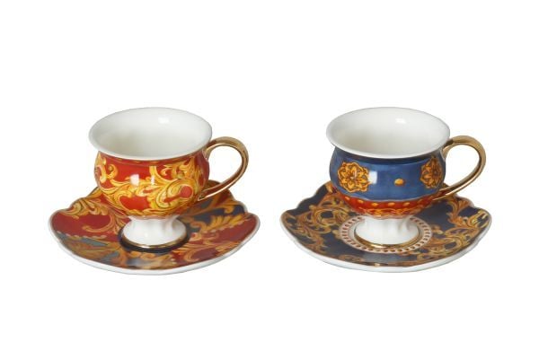 Lucky Art Clarissa Bone 4lu Ayaklı Kahve Fincanı Seti