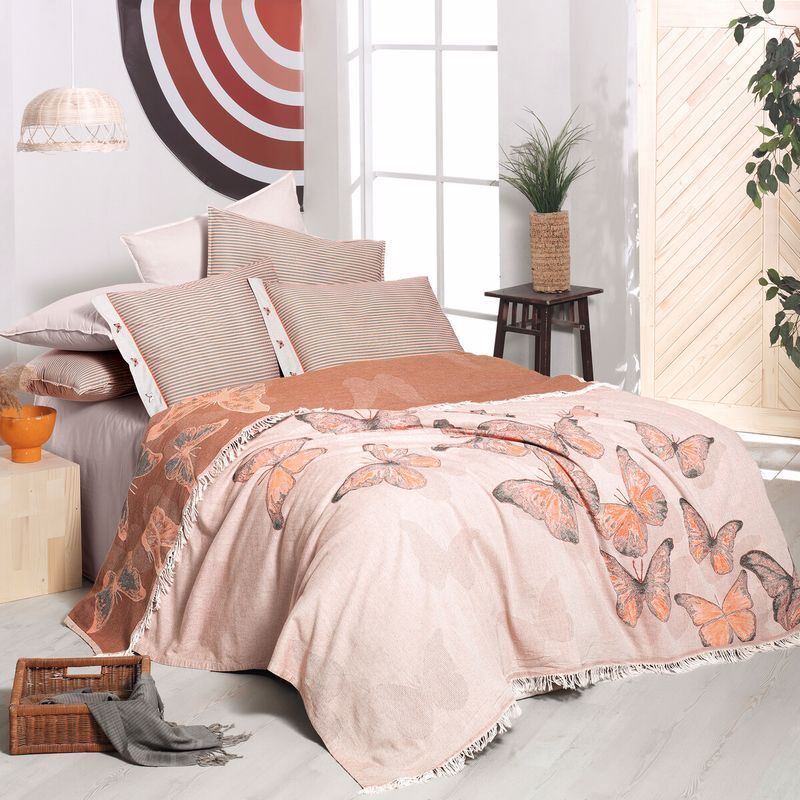 Sarev Nerva Tek Kişilik 150x200 Pike Takımı Oranj