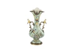 Mikasa Moor Yeşil Bronz Kuş Vazo 18x33cm