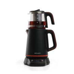 Dexart PerfectTea Dijital Çay Makinesi-Siyah Çelik 1+2L