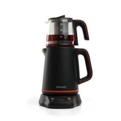 Dexart PerfectTea Dijital Çay Makinesi-Siyah Çelik 1+2L