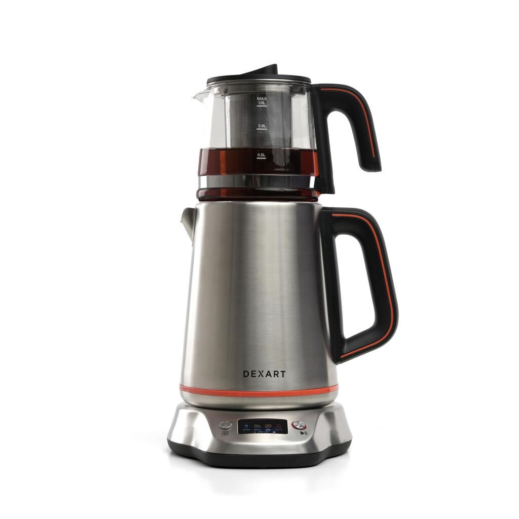 Dexart PerfectTea Dijital Çay Makinesi-Çelik 1+2L