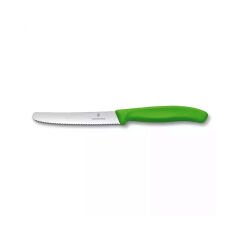 Victorinox 6.7836.L114 11cm Yeşil Tırtıklı Domates ve Sofra Bıçağı