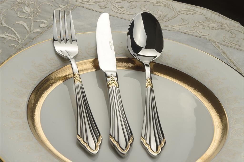 Mikasa Moor Nova M104G 90 Parça Çatal Bıçak Seti Altın