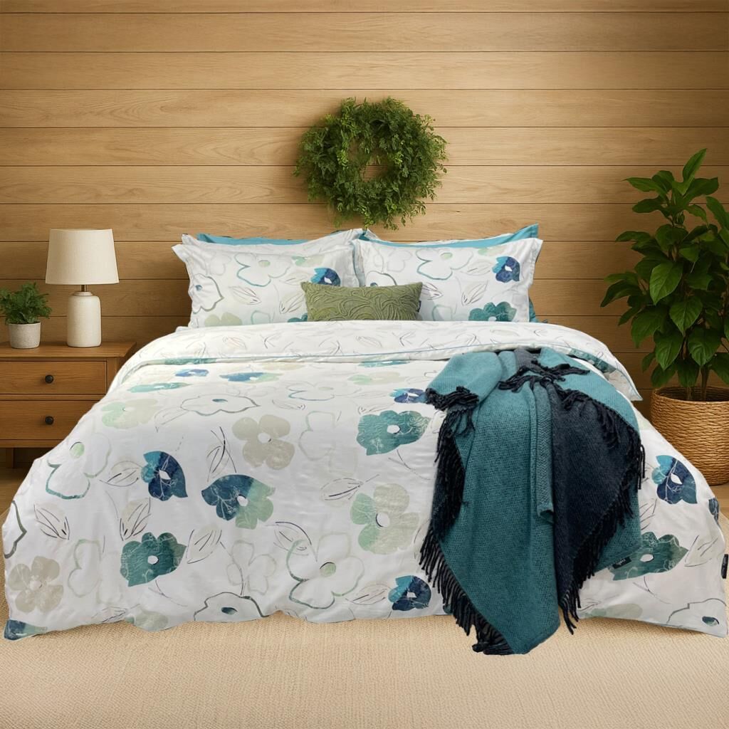 Sarev Fırst Bloom Nostaljı Saten Nevresim Takımı Çift Kişilik 4, .Yeşil