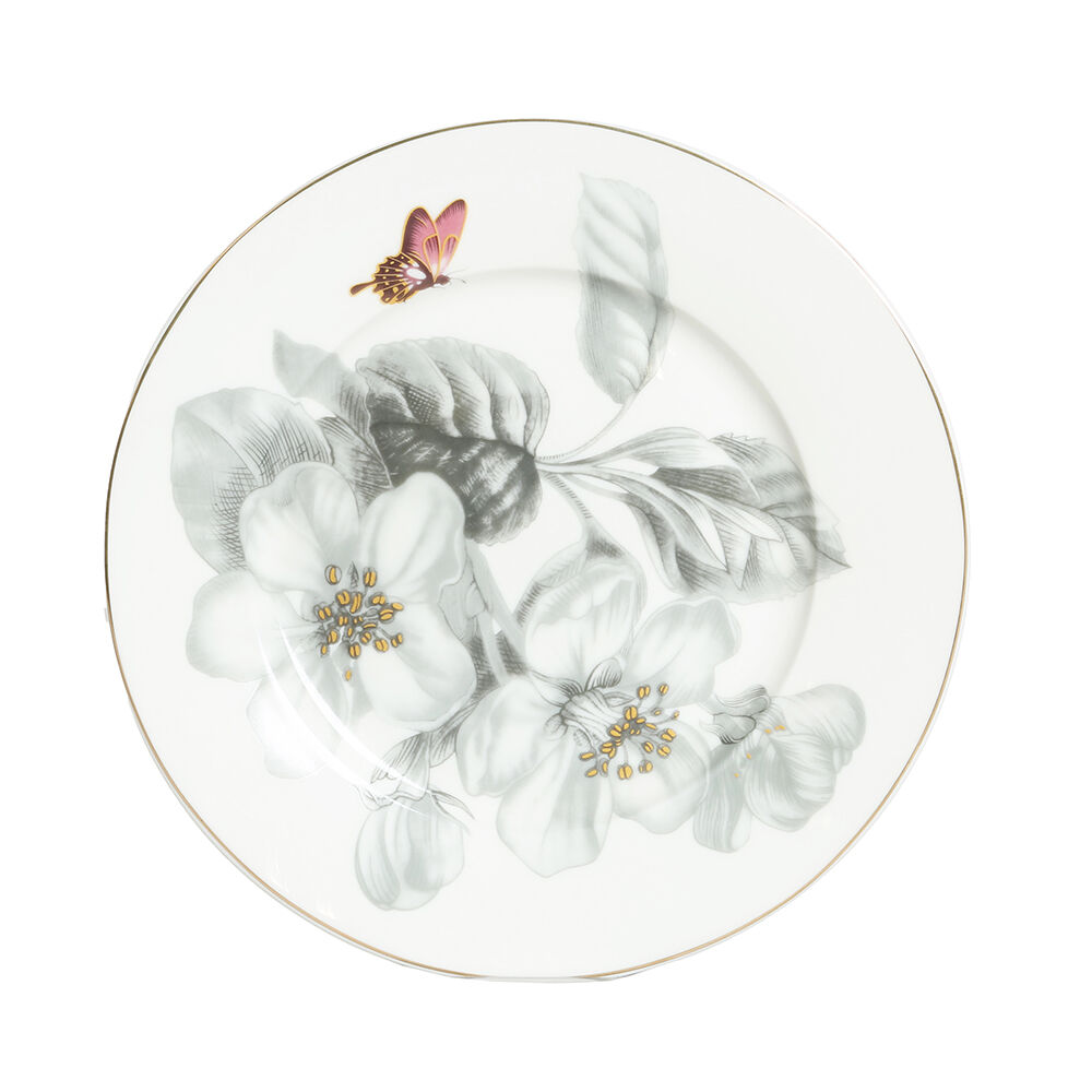Lucky Art Harmonia New Bone China Naturel Desenli 2li Pasta Tabağı Seti 20cm