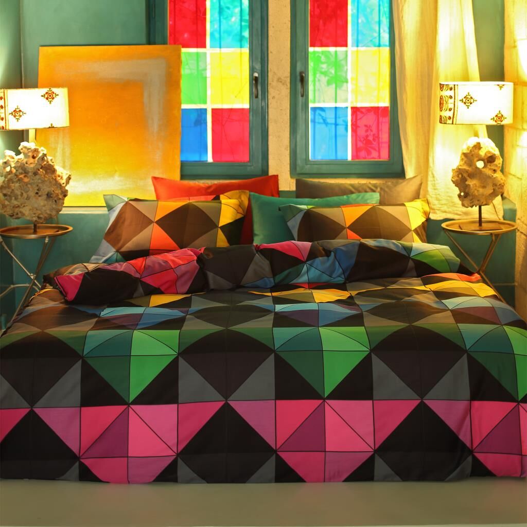 Sarev Valencıa Nostaljı Saten Nevresim Takımı Çift Kişilik 4Y D, Multi