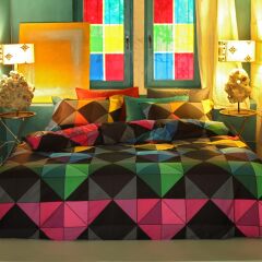 Sarev Valencıa Nostaljı Saten Nevresim Takımı Çift Kişilik 4Y D, Multi