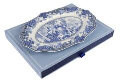 Mikasa Moor Blue Garden Tekli Oval Servis Tabağı 25x34cm