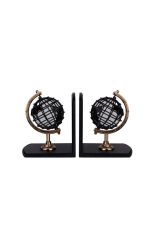 Lucky Art Siyah-Gold Dünya Kitaplık 32 Cm