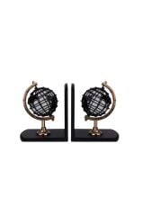 Lucky Art Siyah-Gold Dünya Kitaplık 32 Cm