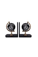 Lucky Art Siyah-Gold Dünya Kitaplık 32 Cm