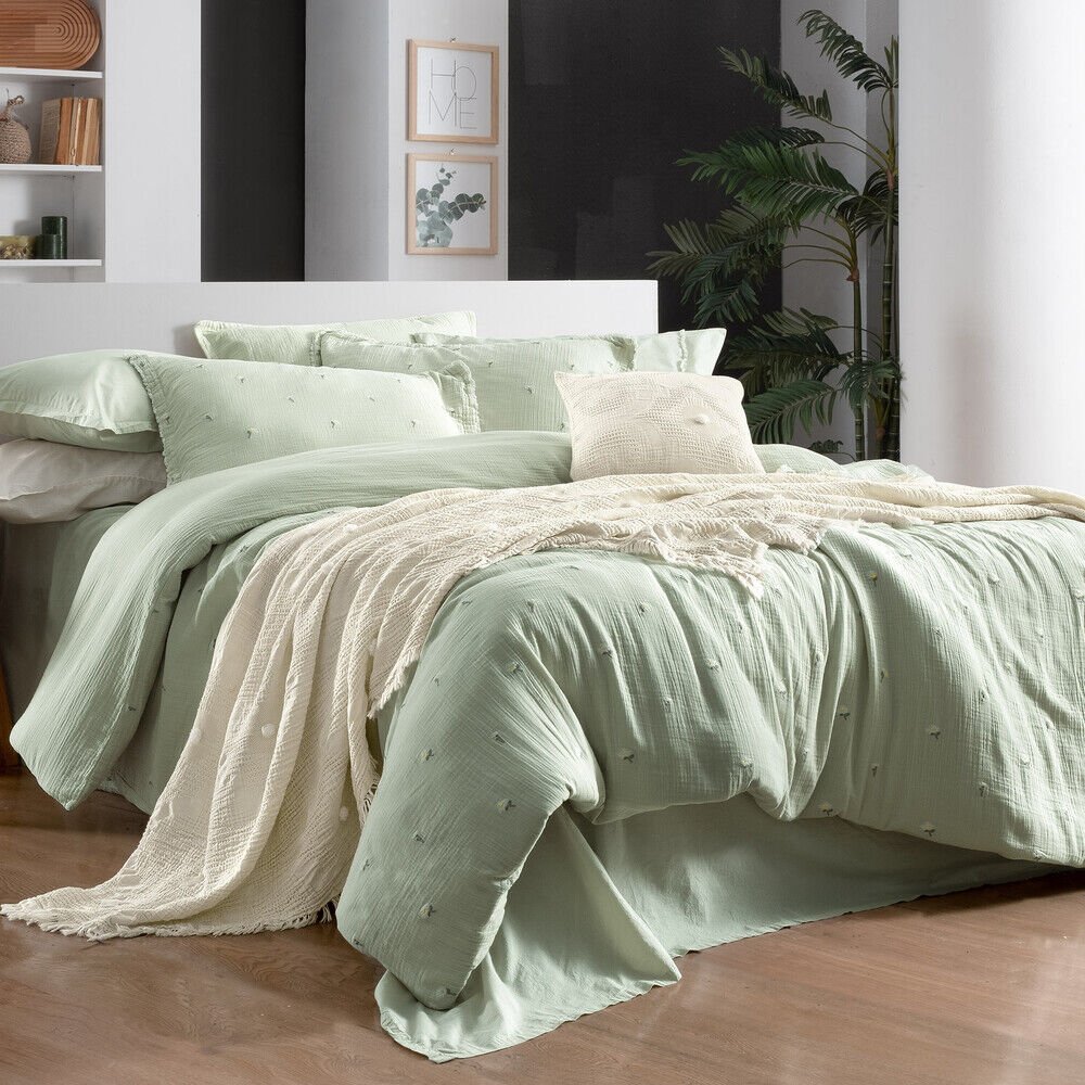 Sarev Mood Comfort Latına Çift Kişilik Nevresim Takımı-Yeşil