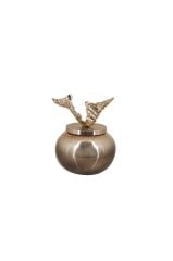 Lucky Art Gold Yapraklı Küp 30 Cm