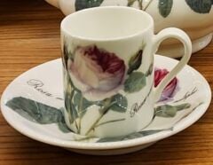 Roy Kirkham Redoute Rose Türk Kahvesi 
Fincan Ve Tabağı-Tekli