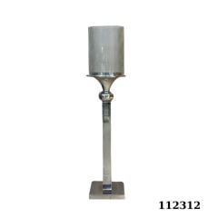 Mikasa Moor Gümüş Cam Hazneli Şamdan 74cm