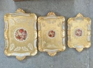 L&M 4/Tgfg-3 Gül Ağacı Fildişi Tepsi 43X26 Cm