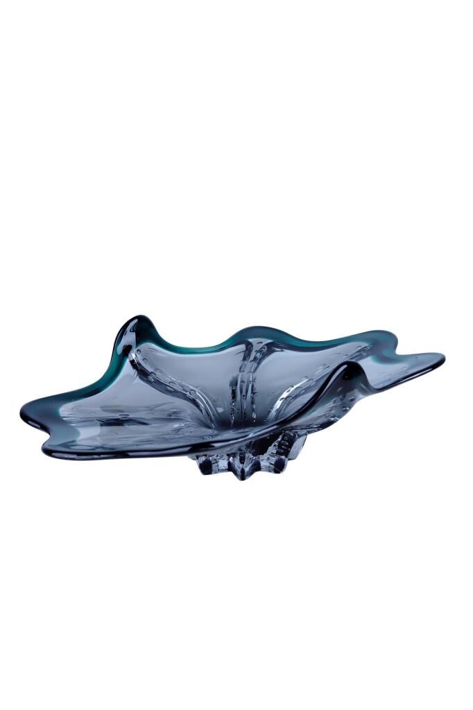 Lucky Art Yeşil Kayık Dekoratif Kase 54X33X17 Cm