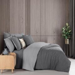 Sarev Solo Tone Rnf Nevresim Takımı Çift Kişilik 2Y D, .Gri