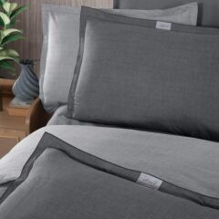 Sarev Solo Tone Rnf Nevresim Takımı Çift Kişilik 2Y D, .Gri