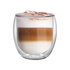 Leggno VETRO Borosilikat Çift Camlı Latte Bardağı 300ML (2ad)