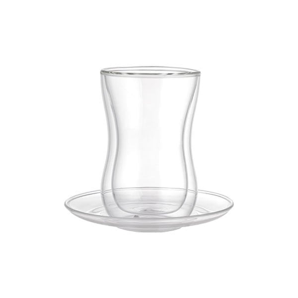 Leggno VETRO Borosilikat Çift Camlı Çay Bardağı Seti 150ML (4 parça)