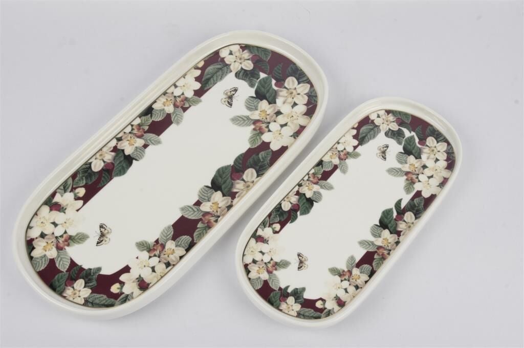 Mikasa Moor Jasmine 2li Oval Servis Tabağı 33x15  25x12cm