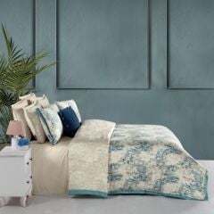 Sarev Grand Saten Nevresim Takımı Çift Kişilik 4Y D K, .Bej