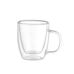 Leggno VETRO Borosilikat Çift Camlı Kulplu Bardak 310ML (2ad)