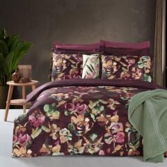 Sarev Esperado Saten Nevresim Takımı Çift Kişilik 4Y D K, .Mürdüm