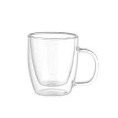 Leggno VETRO Borosilikat Çift Camlı Kulplu Bardak 400ML (2ad)