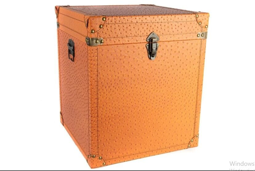 Mikasa Moor Turuncu Kapaklı Sandık 42x42x50cm