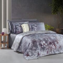 Sarev Inova Saten Nevresim Takımı Çift Kişilik 4Y D K, .Lila