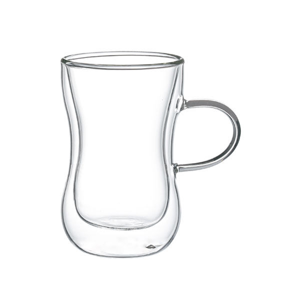 Leggno VETRO Borosilikat Çift Camlı Kulplu Çay Bardağı 150ML (2ad)