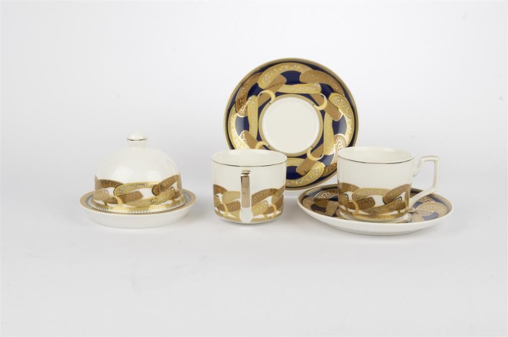 Mikasa Moor Golden Greek 2li 5prç Kahve Fincan Seti 90cc