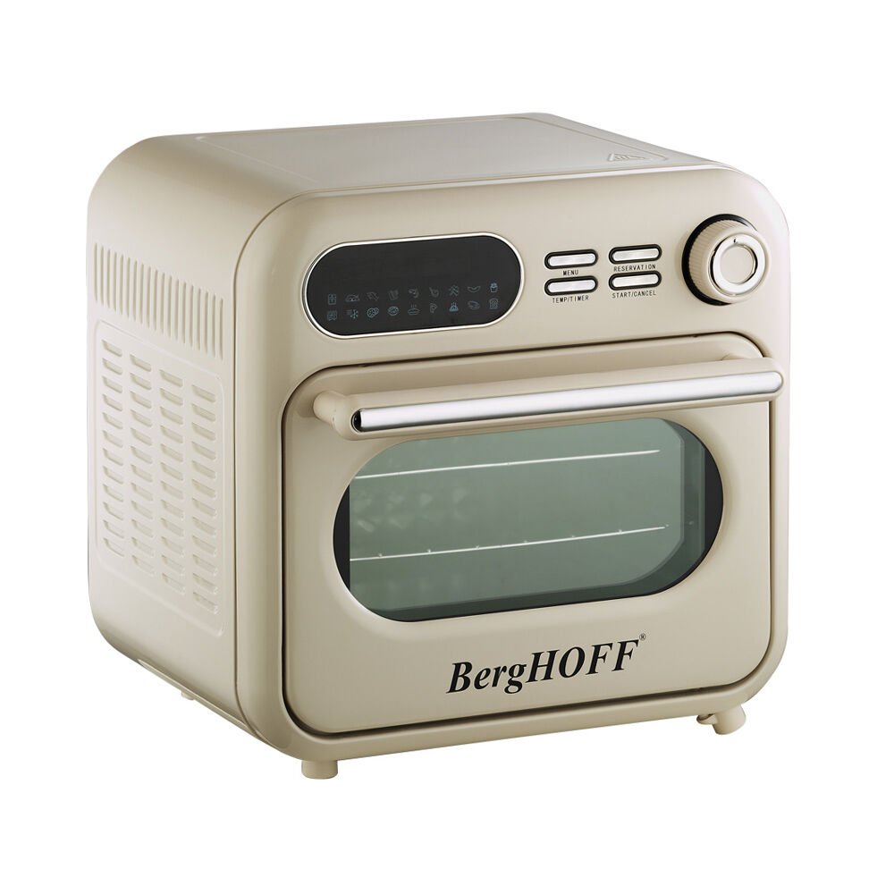 BergHOFF GEM RETRO 18 Litre Vanilya Krem Rengi Airfryer + Fırın