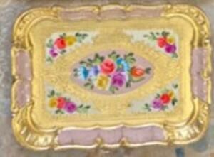 L&M 1/Pgfa-2 Gül Ağacı Pembe Tepsi 29X21 Cm