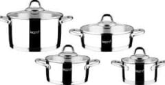 Leggno Unıque Süzgeçli Çelık Tencere Seti-8 Parça