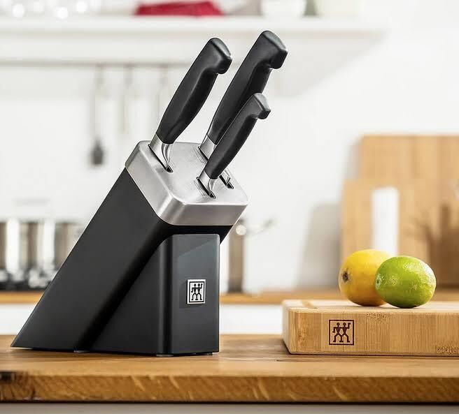 Zwilling Four Star 4 Parça Blok Bıçak Seti Siyah