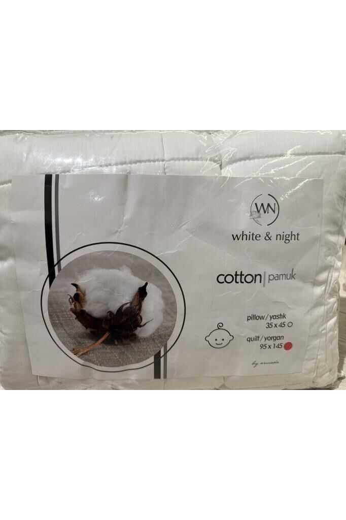 White & Night %100 Pamuk 95X145 Bebek Yorganı