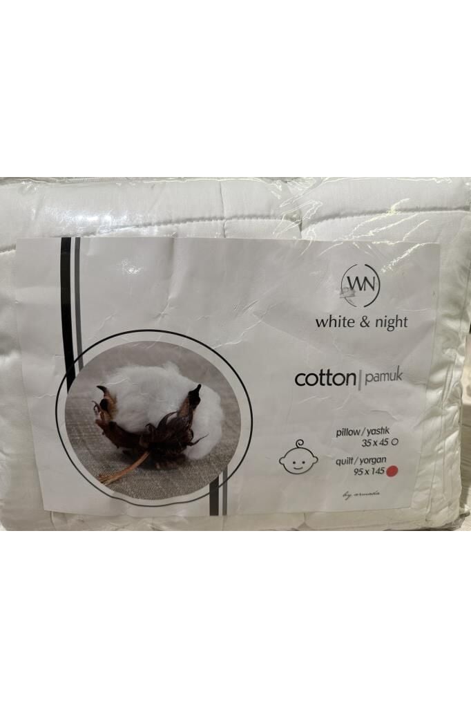 White & Night %100 Pamuk 95X145 Bebek Yorganı