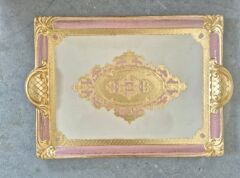 L&M 241/Pp-4 Gül Ağacı Pembe Tepsi 46X32 Cm