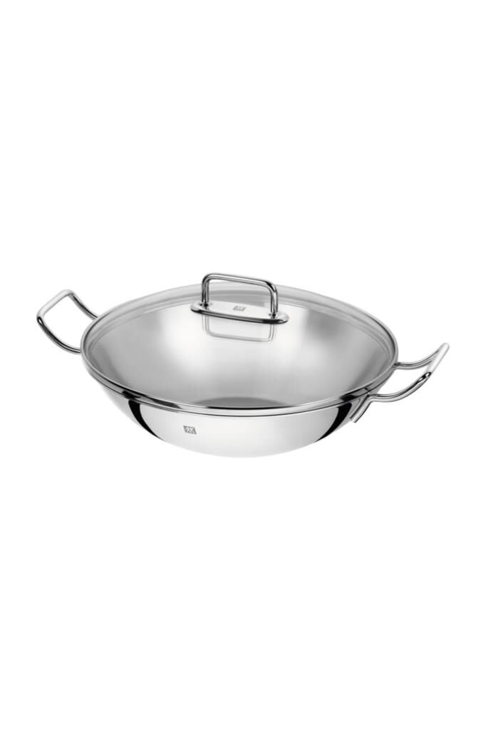 Zwilling Paslanmaz Çelik Cam Kapaklı Wok Tencere 32 Cm